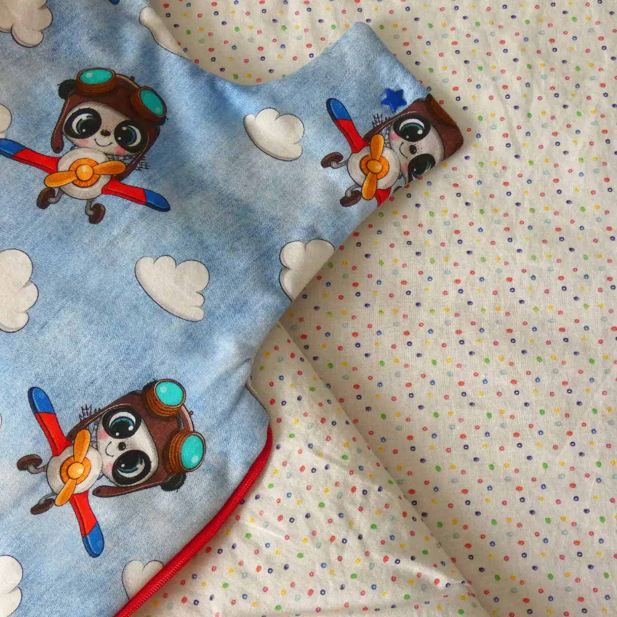 Gigoteuse brodée aviateur pour bébé taille 6-12 mois copie